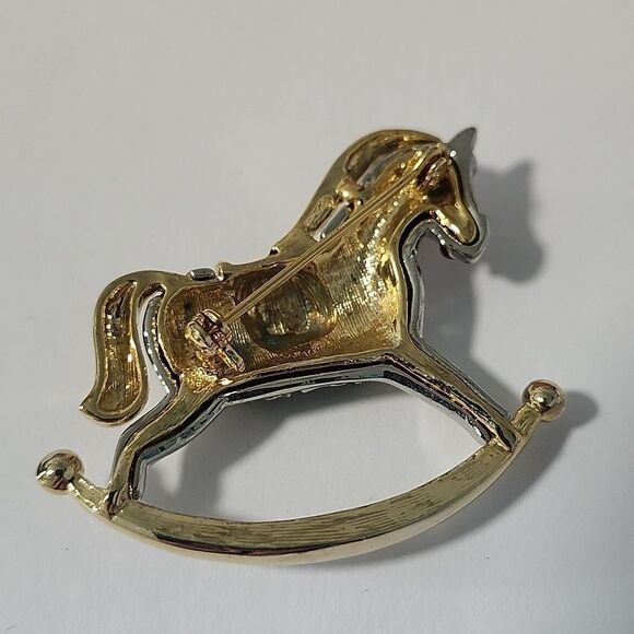 Vintage Rocking Horse Brooch - Picture 3 of 4